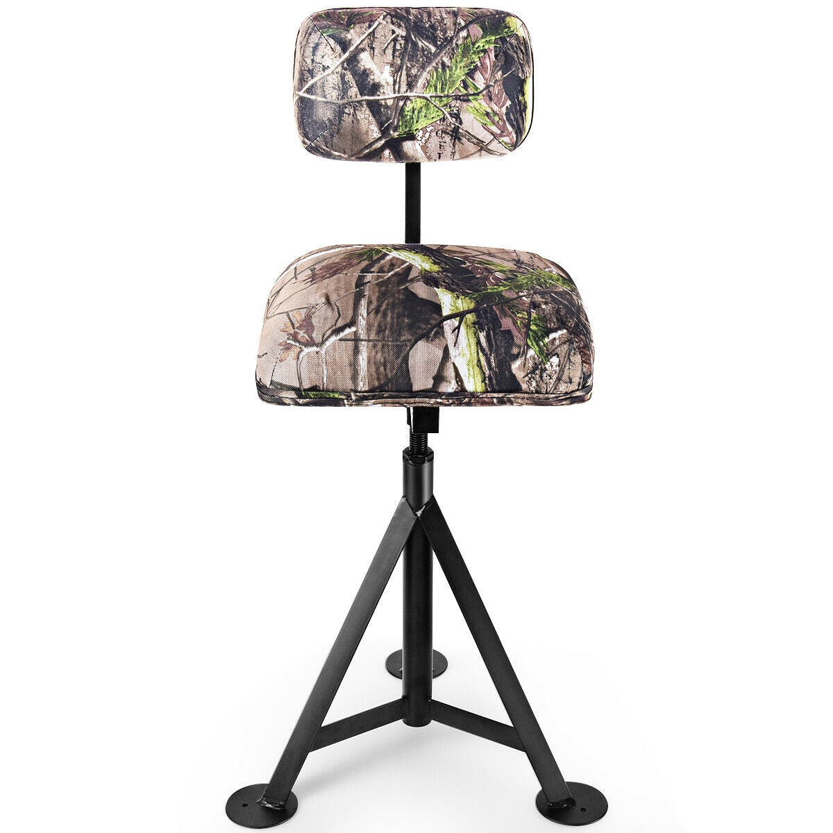 360° Swivel Hunting Chair with Backrest – Adjustable Tripod Stool