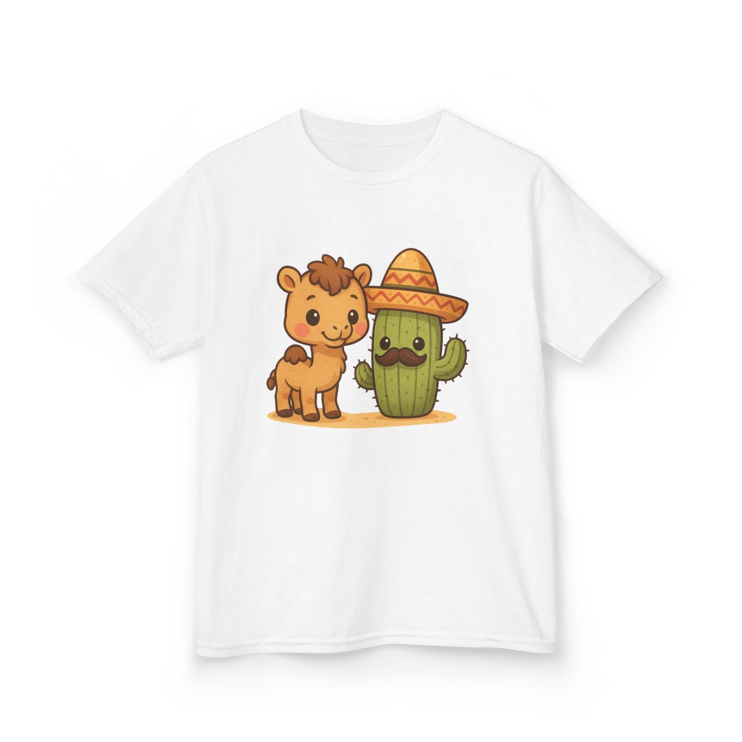 Cactus and Camel Kids Tee, Perfect for Birthdays, Play Dates, Summer, Gifts, Casual Wear, Back to School, Cute Shirt, Graphic