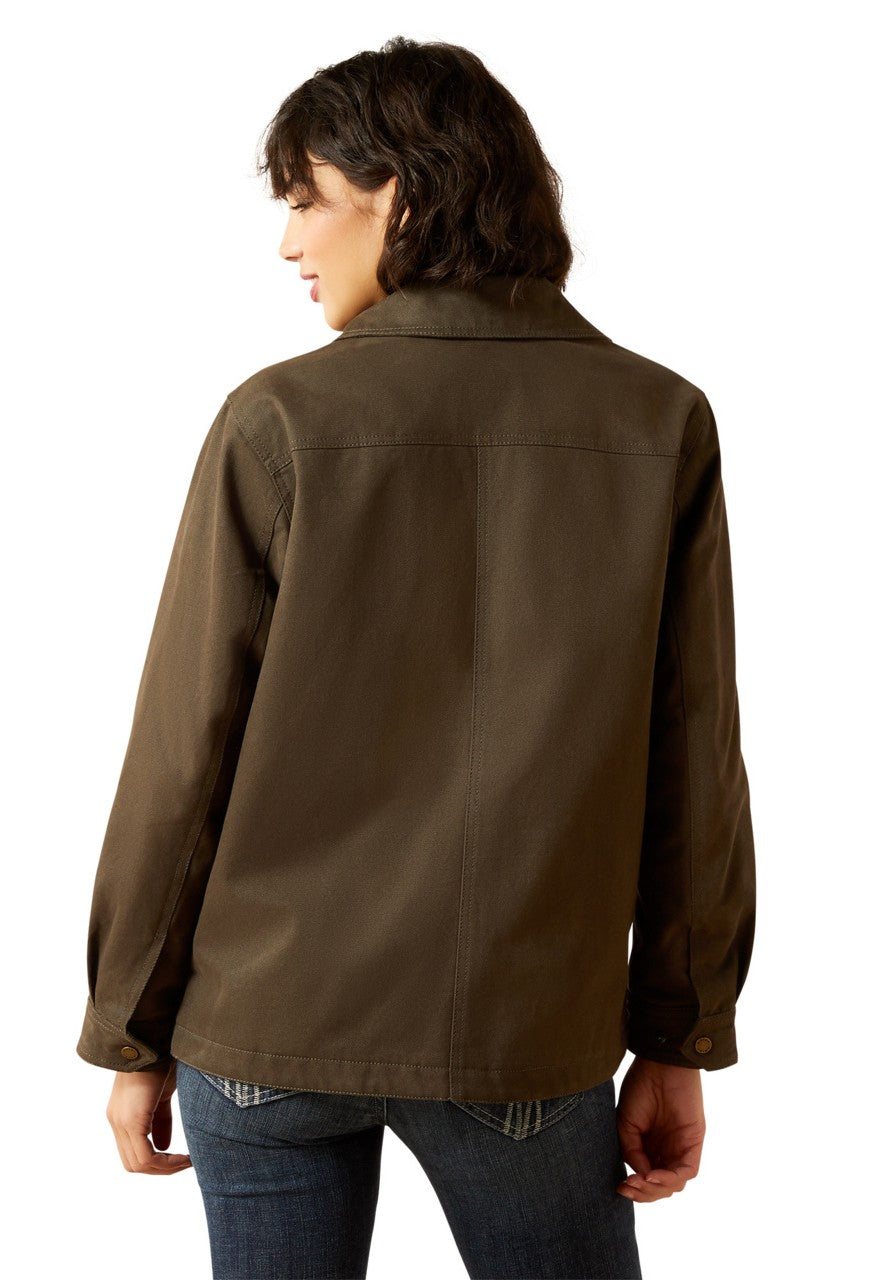 Ariat Women's Earth Brown Western Canvas Chore Jacket