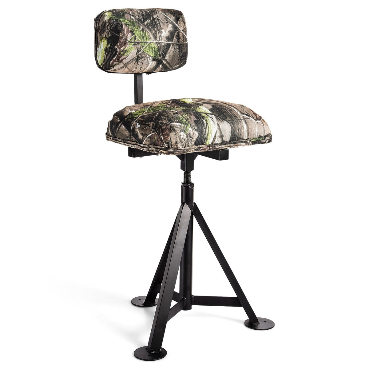 360° Swivel Hunting Chair with Backrest – Adjustable Tripod Stool