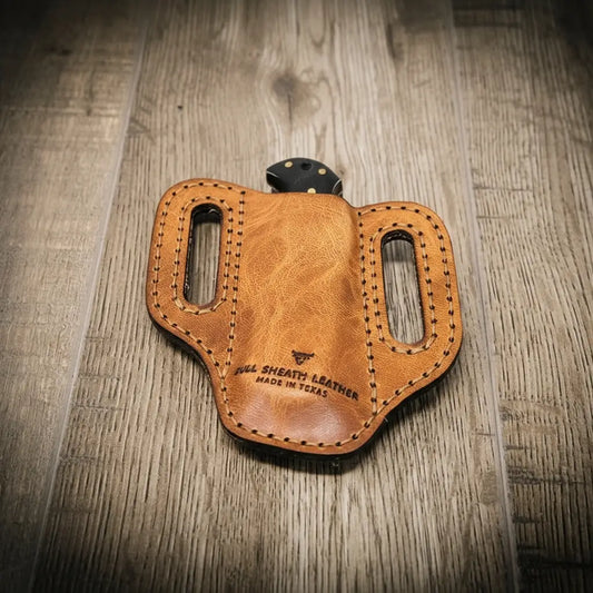 Handmade Full-Grain Leather Knife Sheath — Custom Leather Knife Sheath