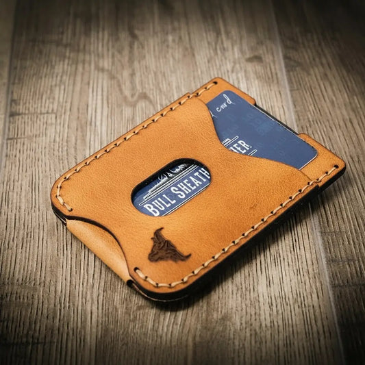 Handmade Full-Grain Leather Money Clip Wallet for Men — The Keller Money Clip