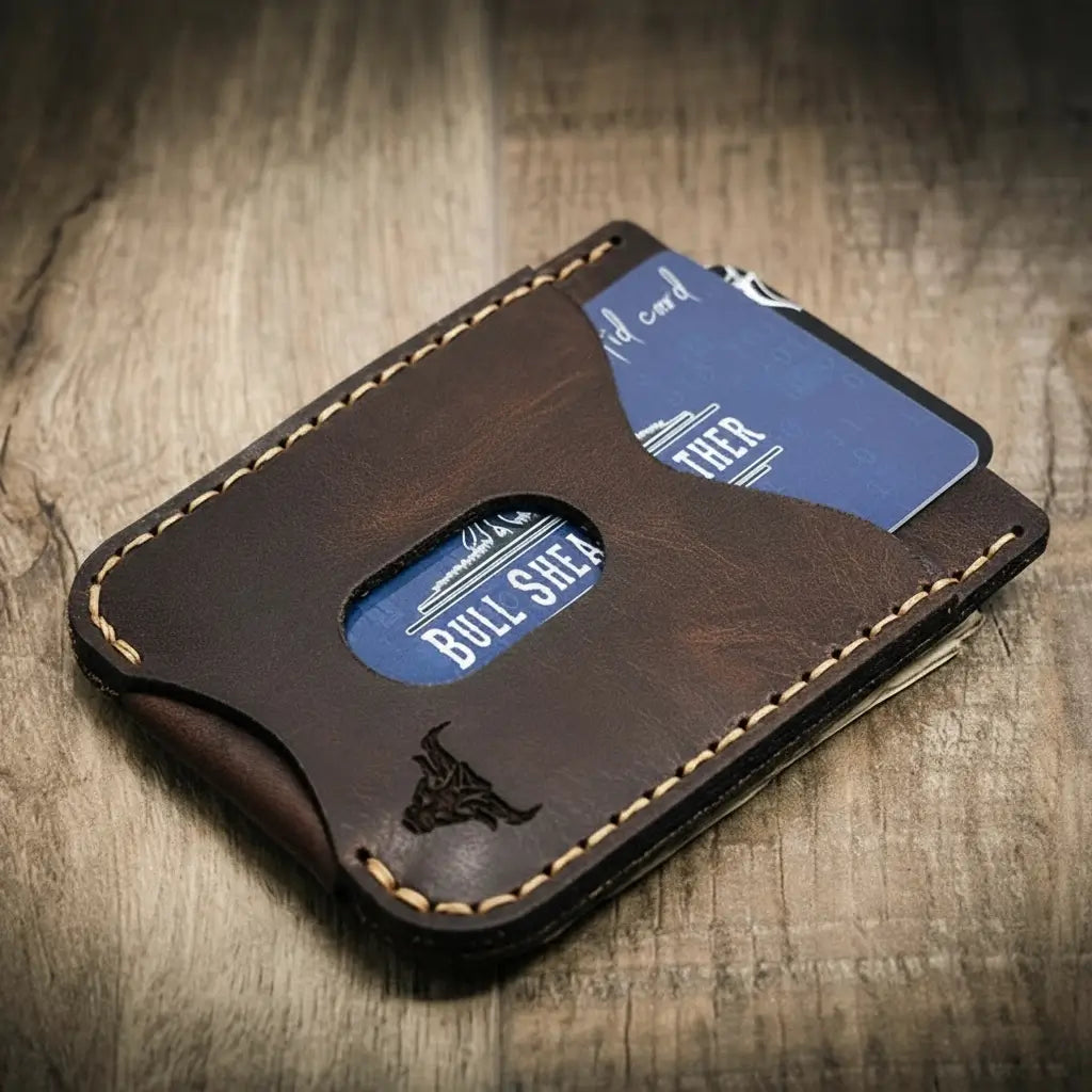 Handmade Full-Grain Leather Money Clip Wallet for Men — The Keller Money Clip