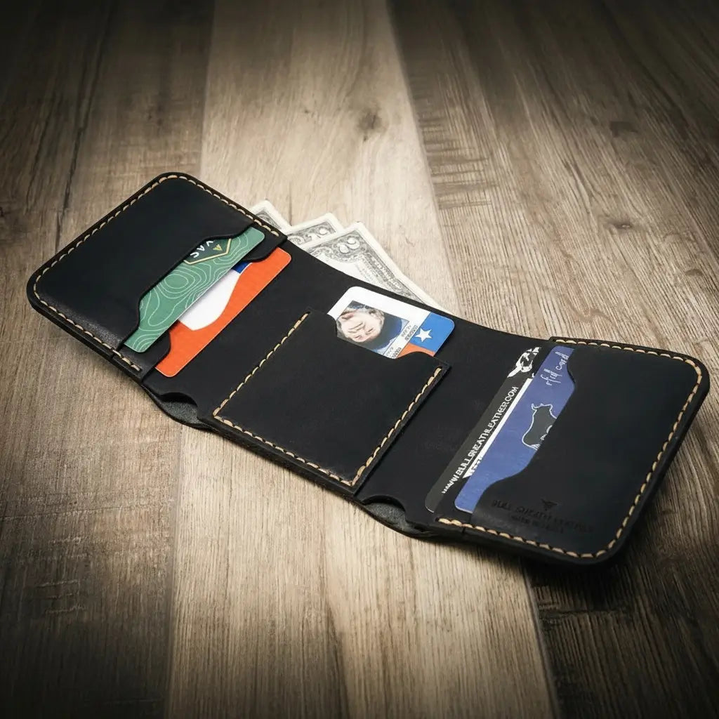 Handmade Full-Grain Leather Trifold Wallet for Men — The Trinity Trifold Wallet