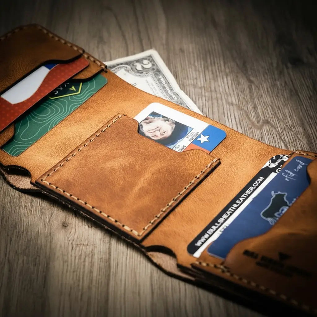 Handmade Full-Grain Leather Trifold Wallet for Men — The Trinity Trifold Wallet