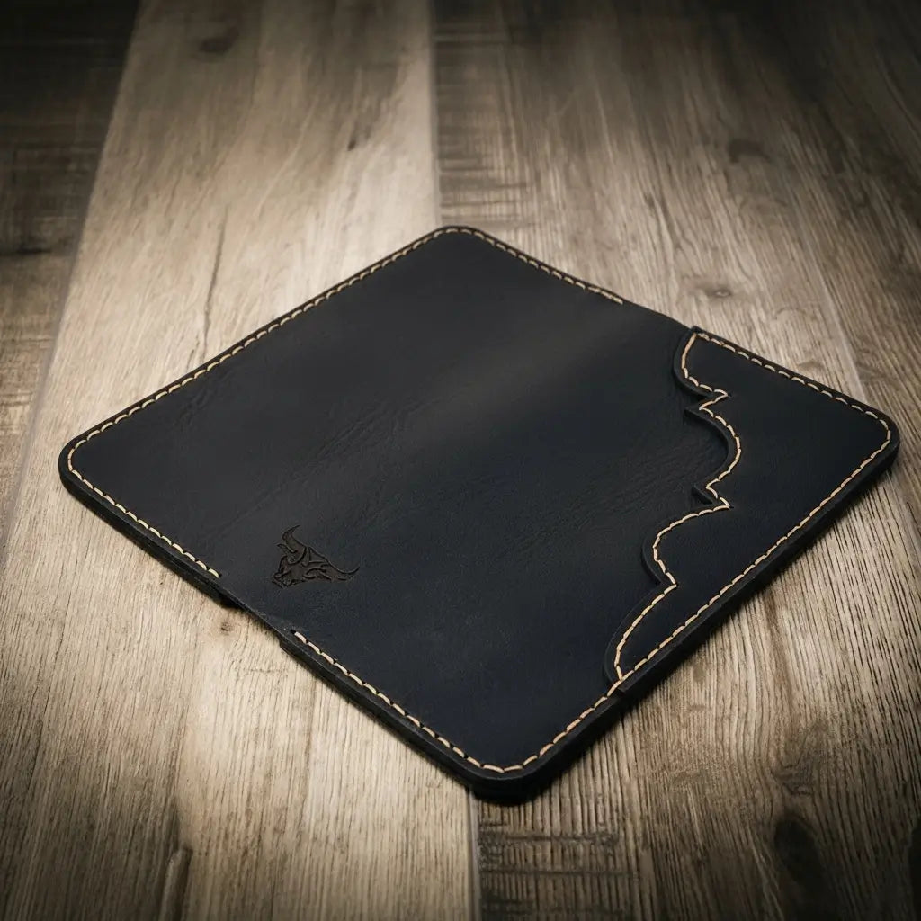 Handmade Full-Grain Leather Long Wallet for Men — Western Long Wallet