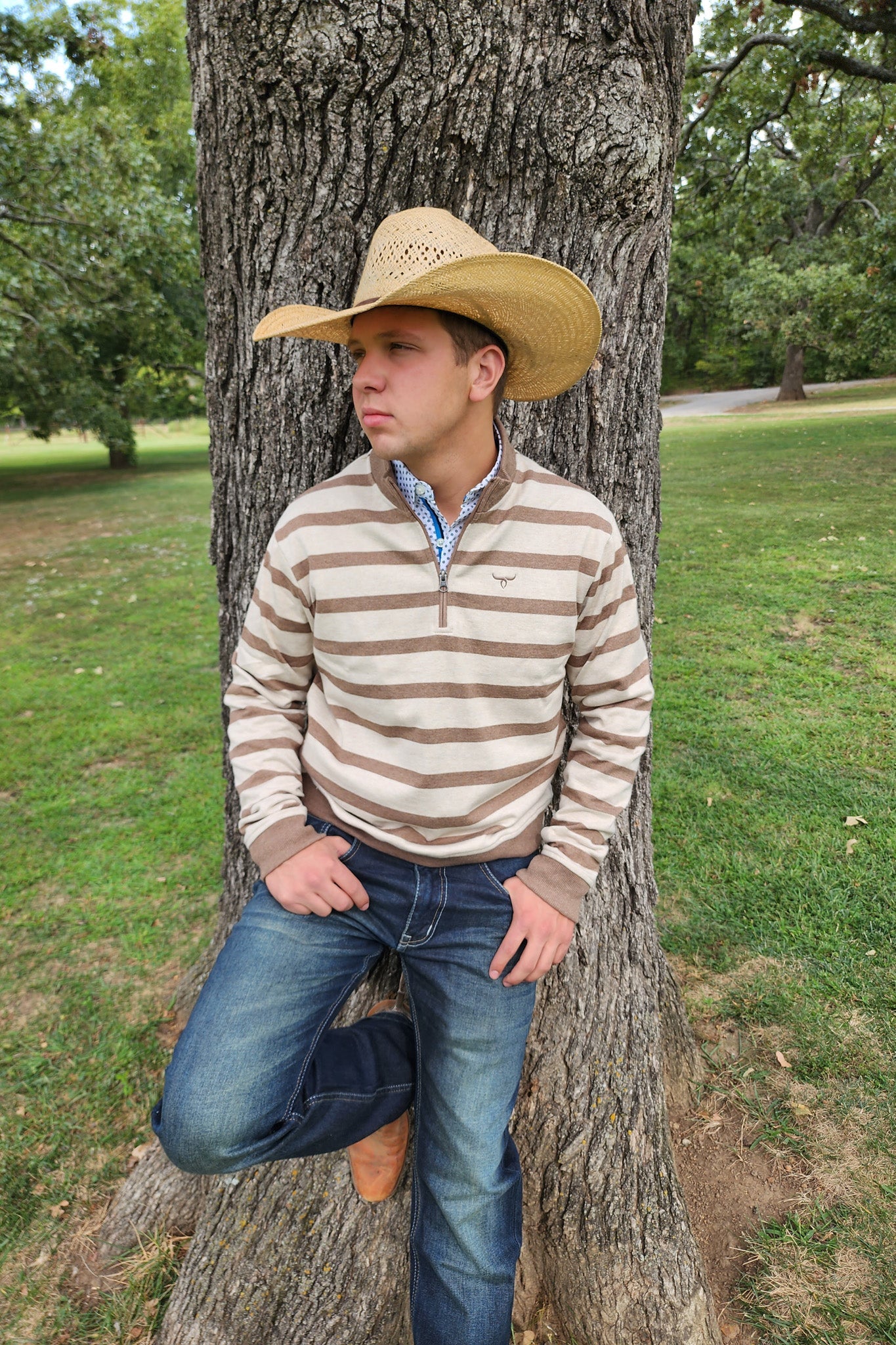 Drover Men's Western 1/4 Zip Pullover