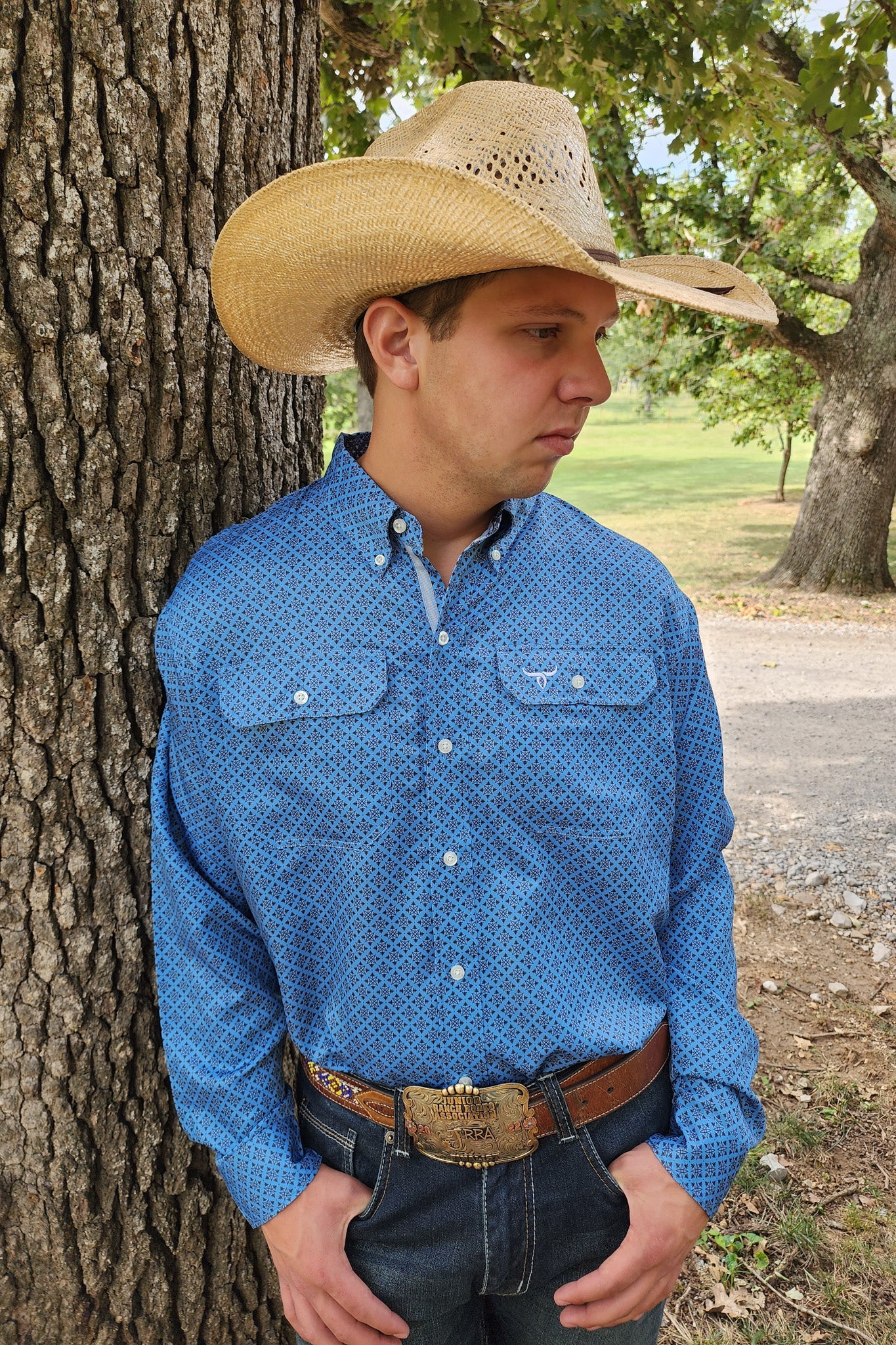 Drover Men's Western Shirt Signature Series Performance Vent Shirt- Scout