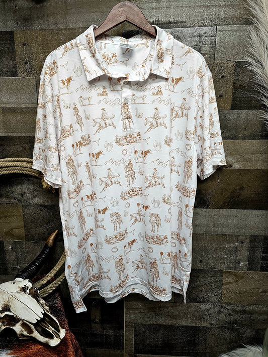 Ranch Life Western Polo Shirt