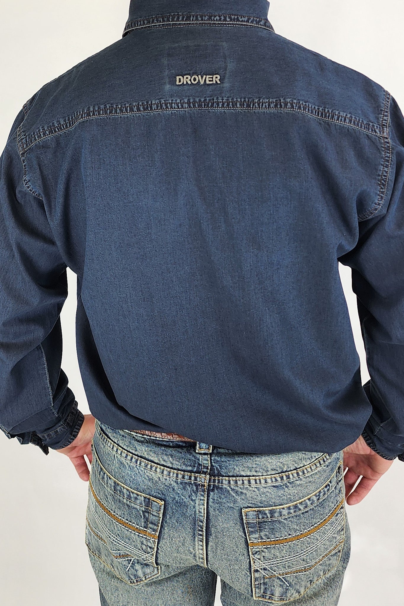 Drover Men's Western Shirt Signature Series - Pearl Snap Denim - Tumbleweed