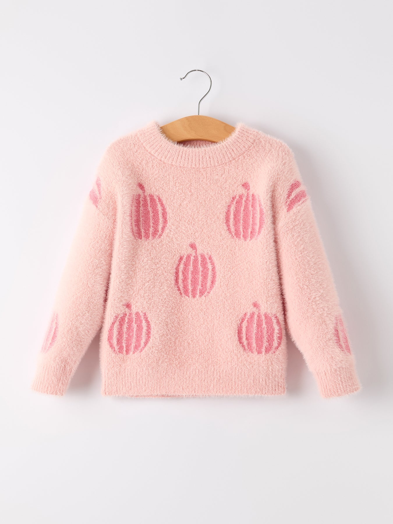 Halloween Pink Girls Pullover Sweater