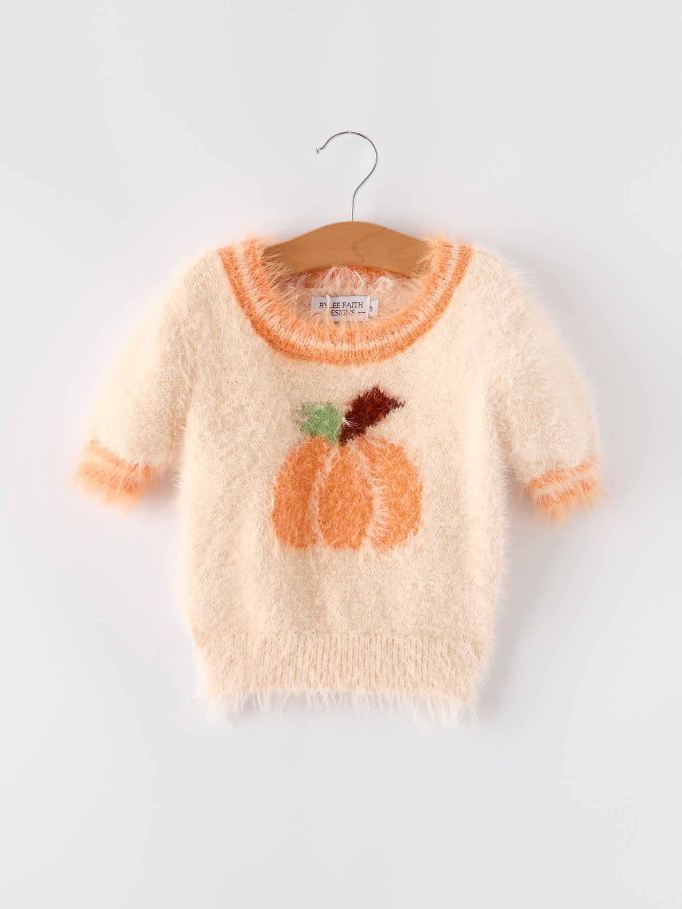Halloween Orange Girls Pullover Sweater