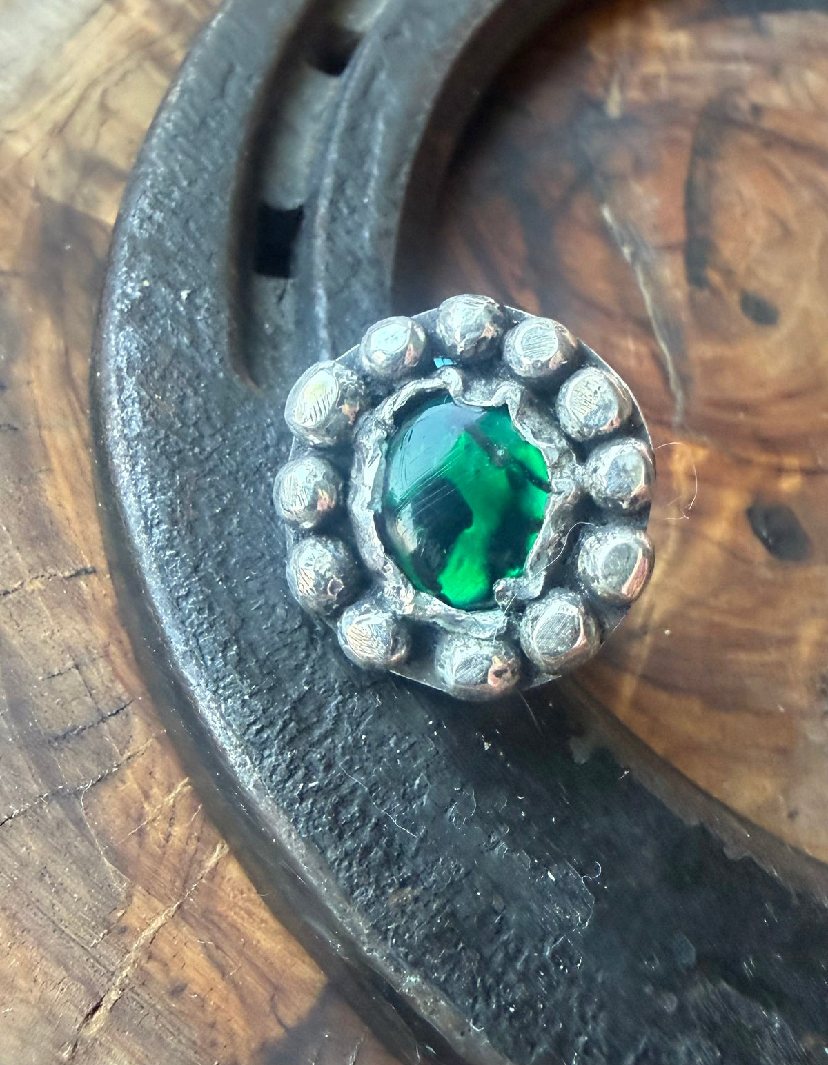 Dorothy Series | Vibrant Green Abalone Shell Cocktail Ring