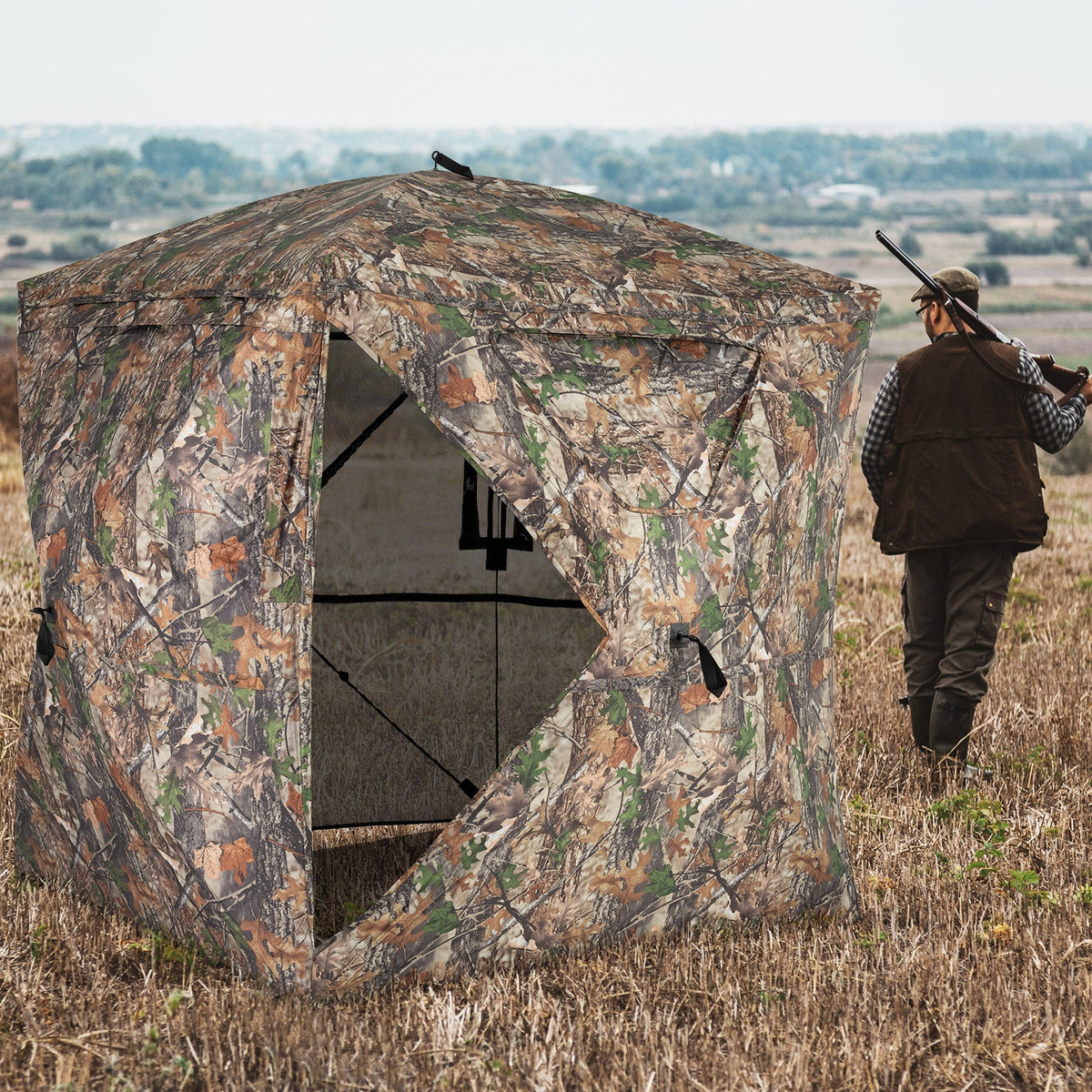 270° See-Through Hunting Blind with Silent Magnetic Door – 2-3 Person