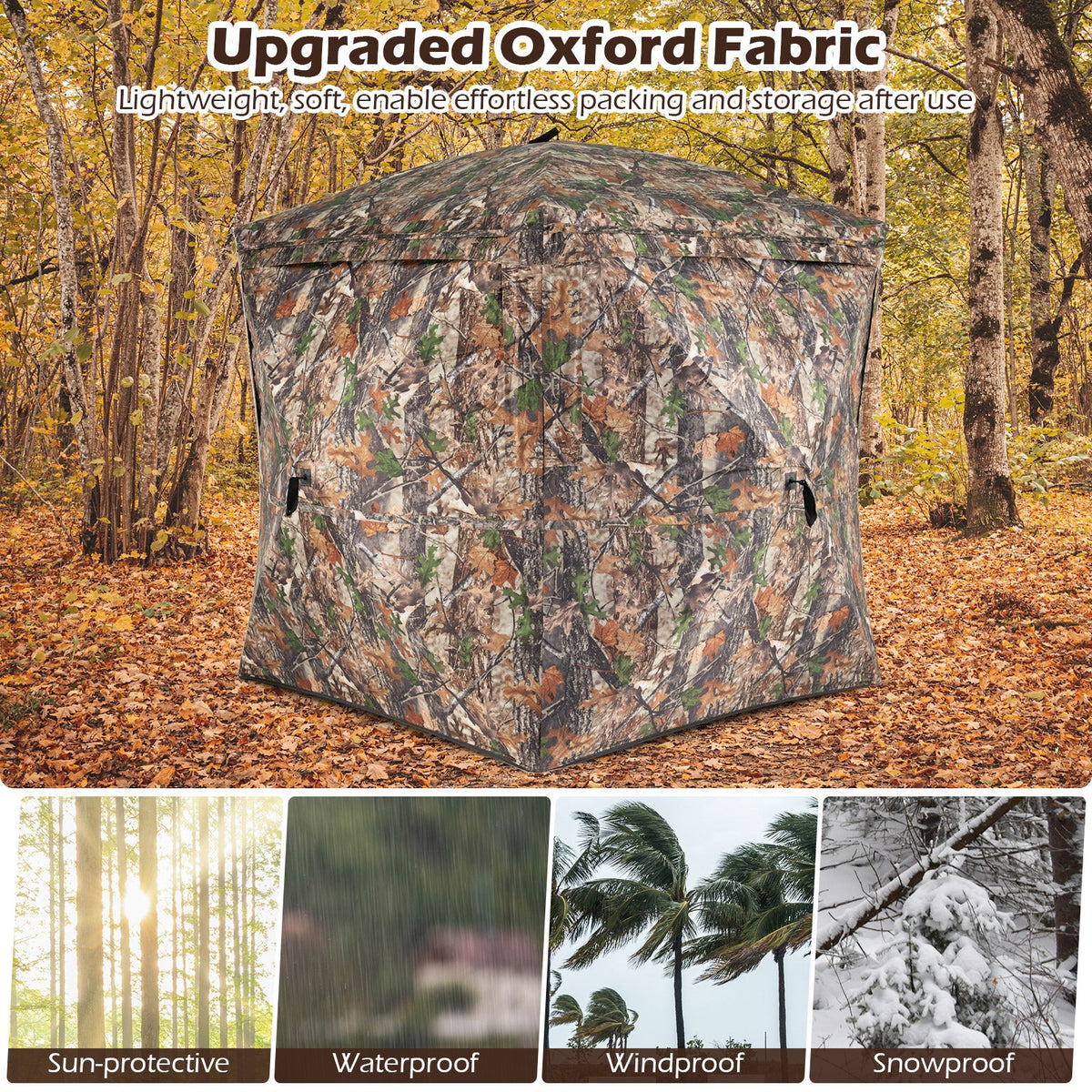 270° See-Through Hunting Blind with Silent Magnetic Door – 2-3 Person
