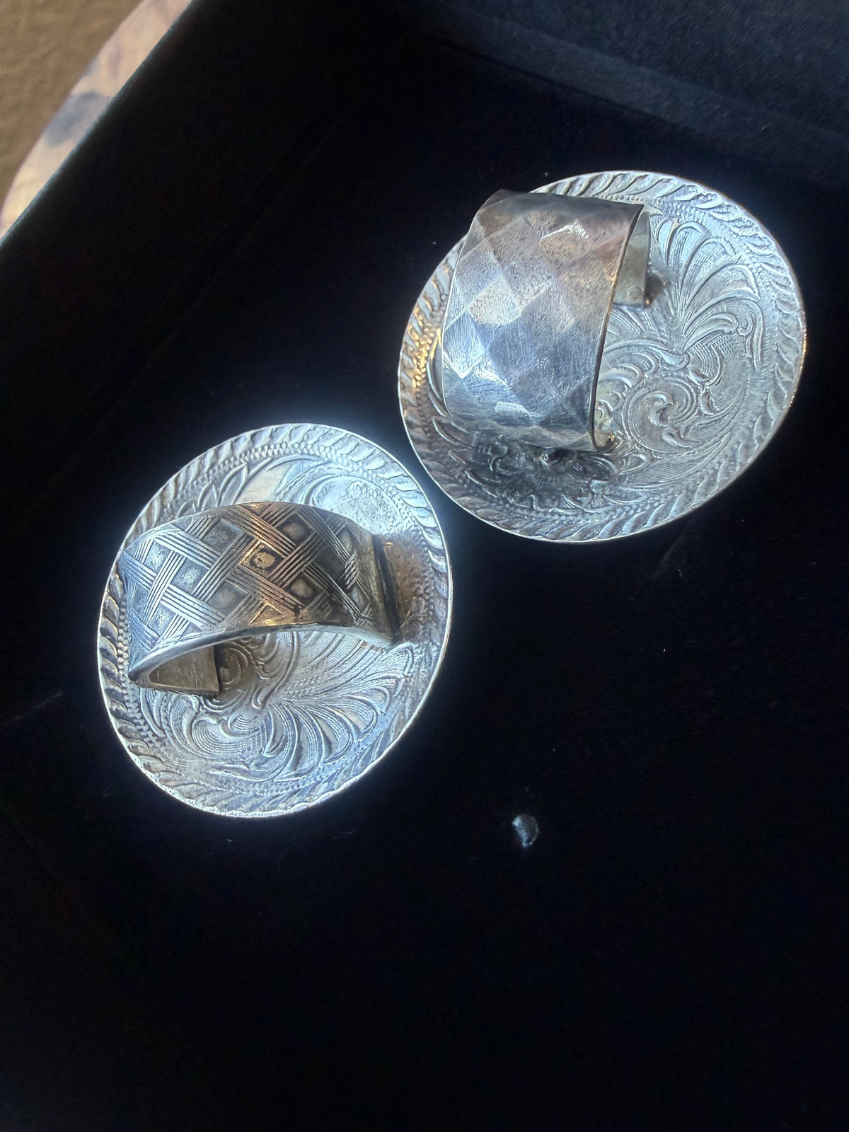 Floral Silver Scarf Slides by Bootleg Silver Co – view 4
