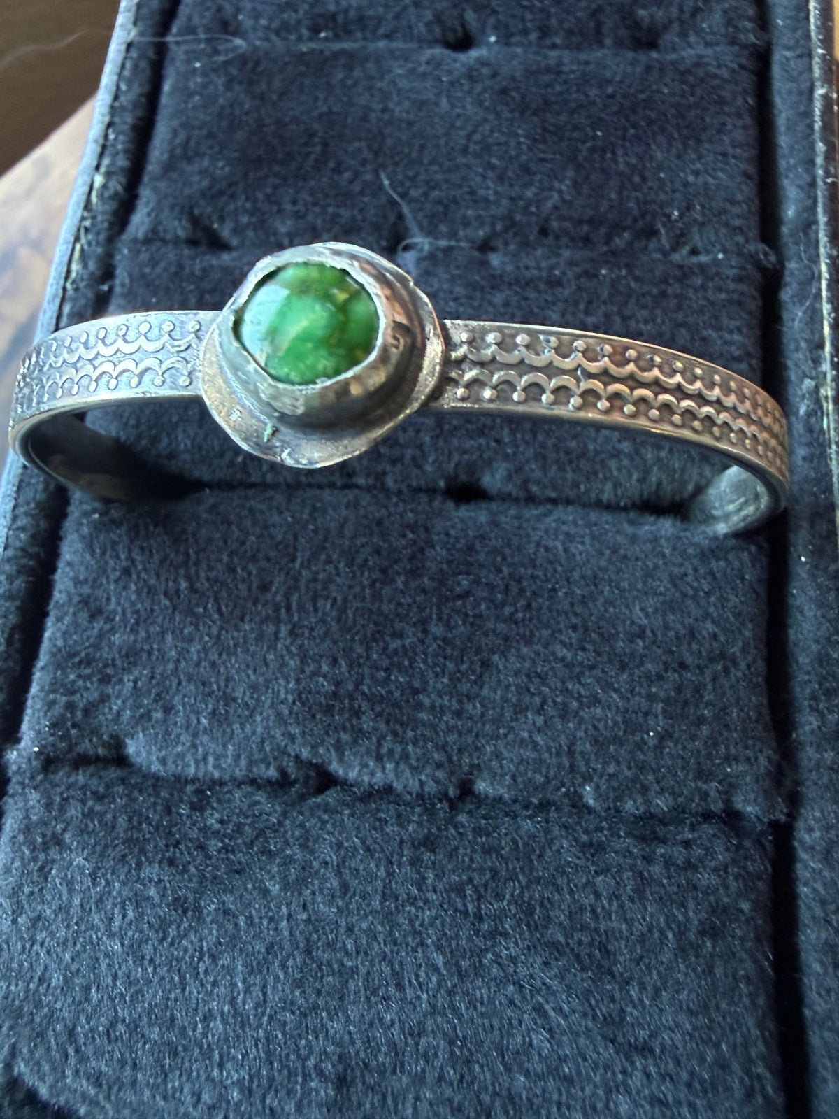 Sonoran Turquoise Sterling Silver Cuff Bracelet by Bootleg Silver Co – view 6