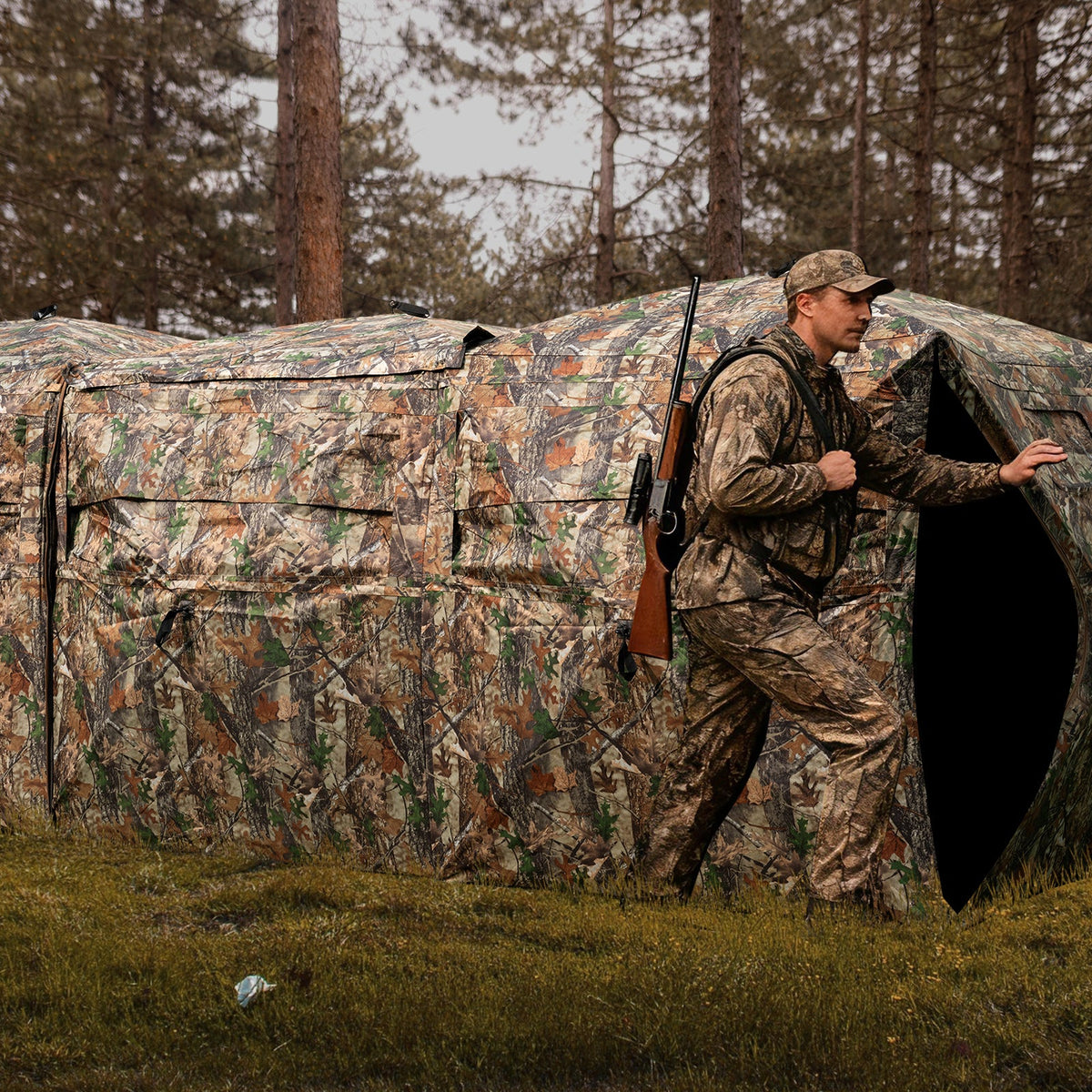 2-6 Person Double See-Through Hunting Blind – Modular Side-by-Side