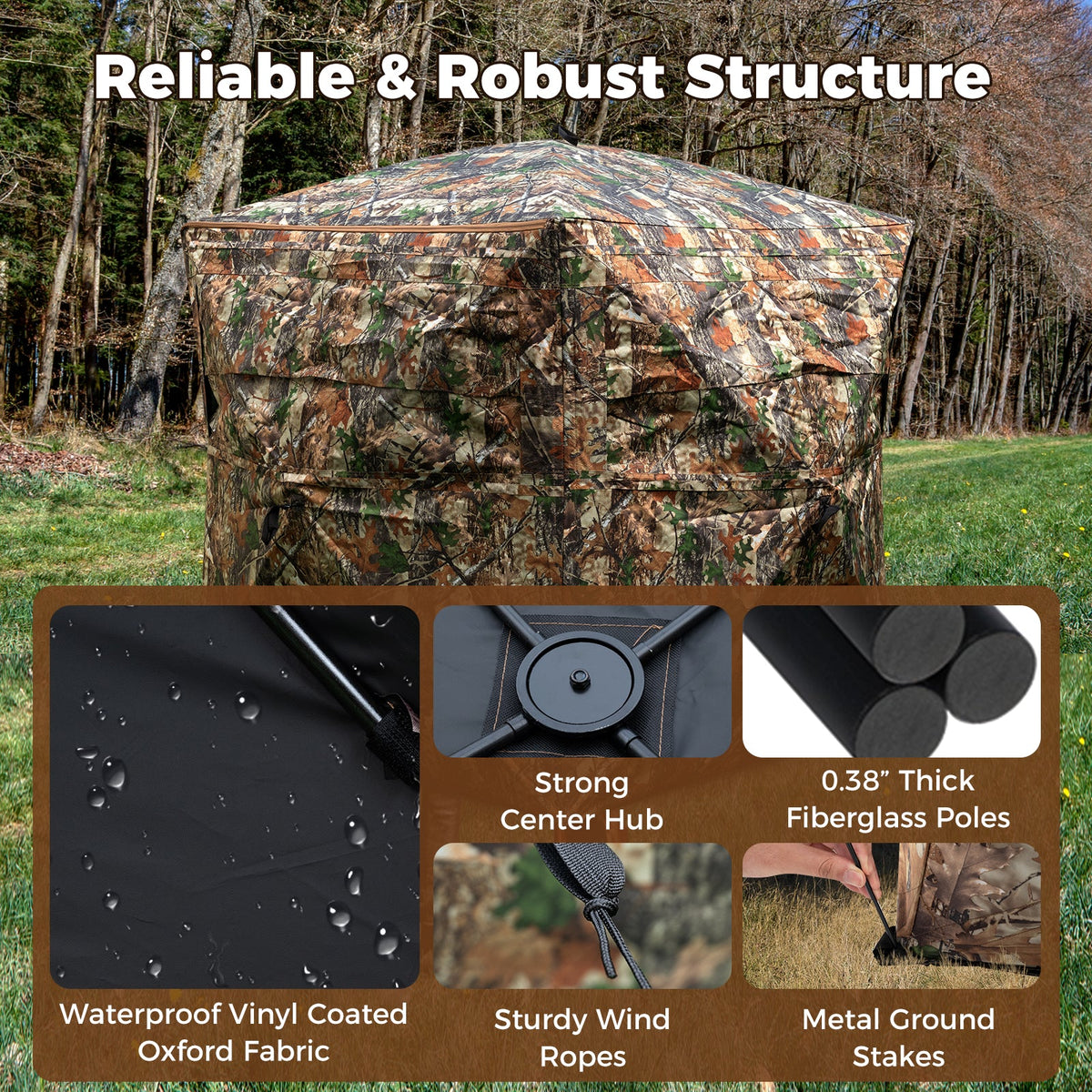 2-6 Person Double See-Through Hunting Blind – Modular Side-by-Side