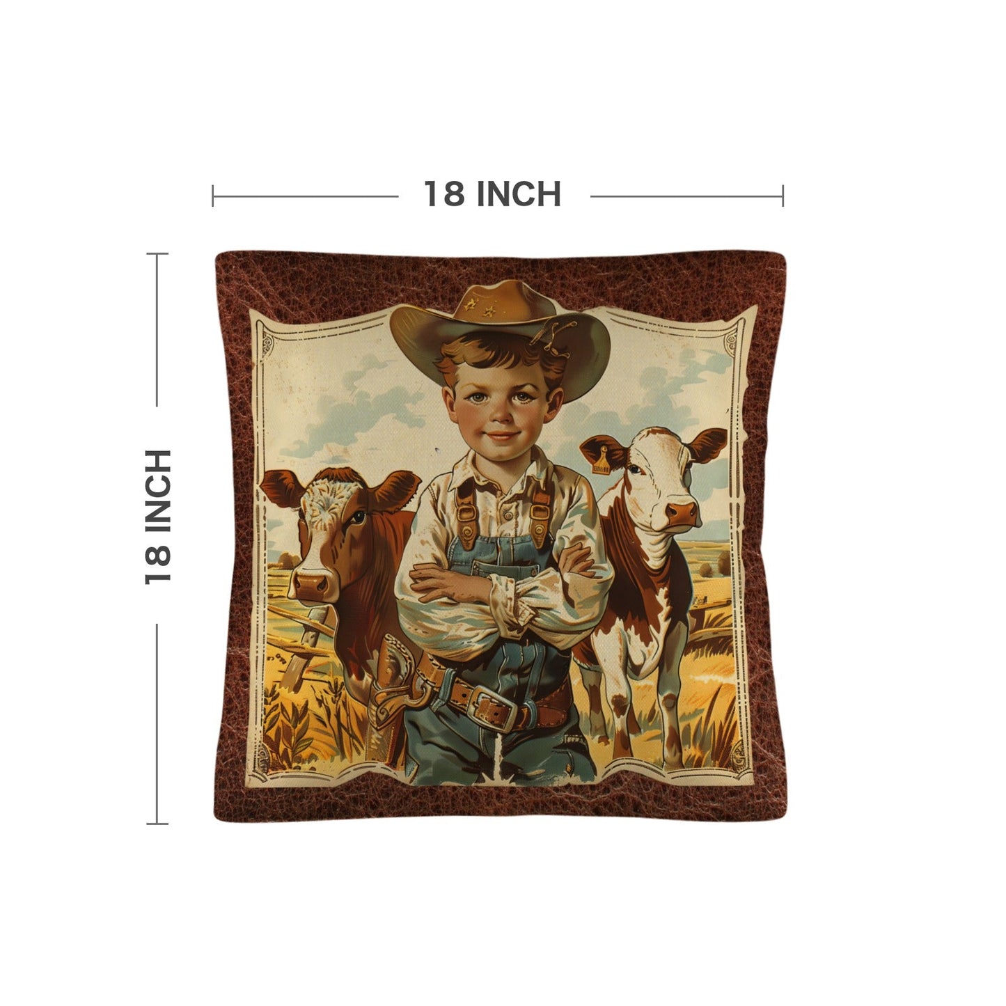 Vintage Cowboy Pillow Case