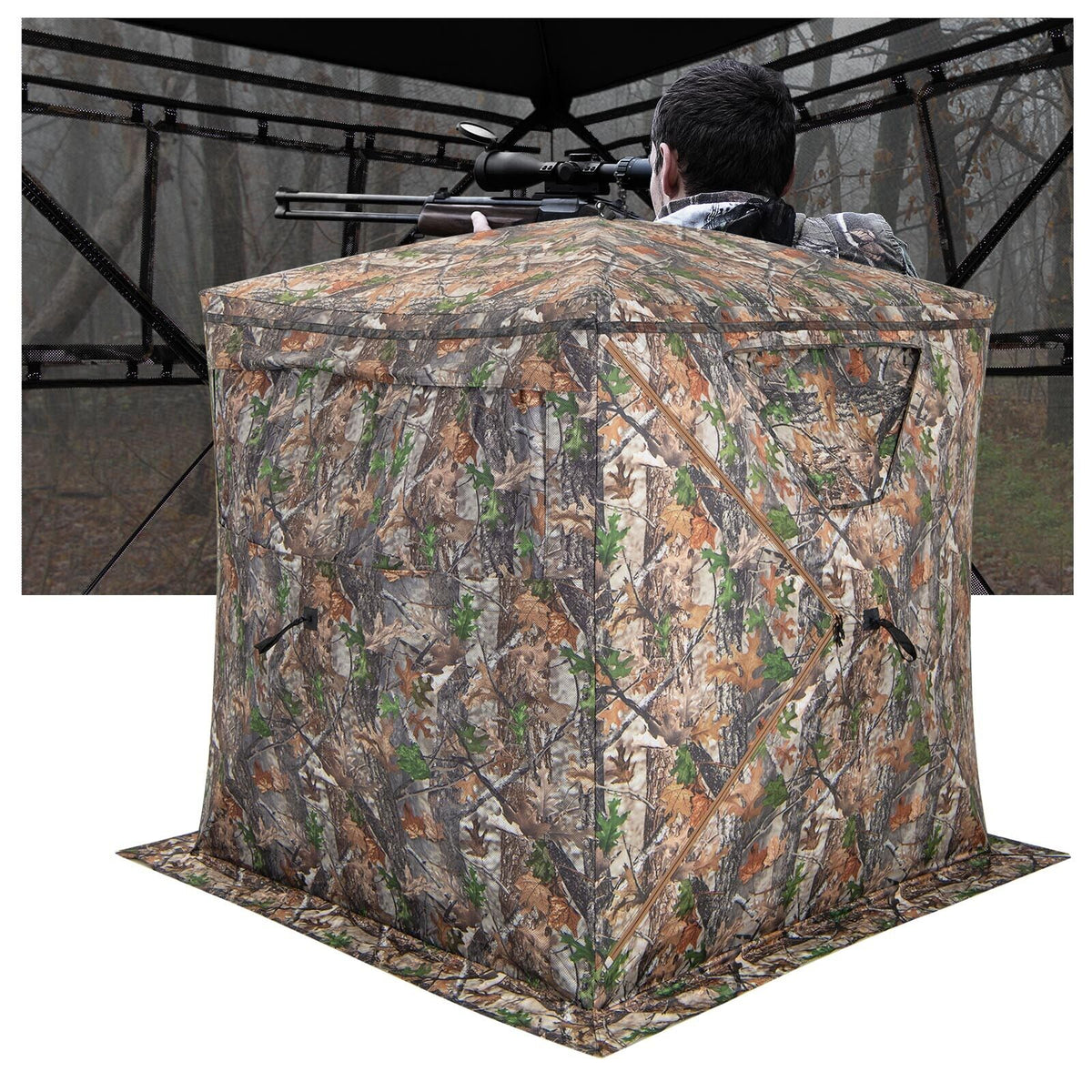 2-3 Person 270° See-Through Pop-Up Hunting Blind