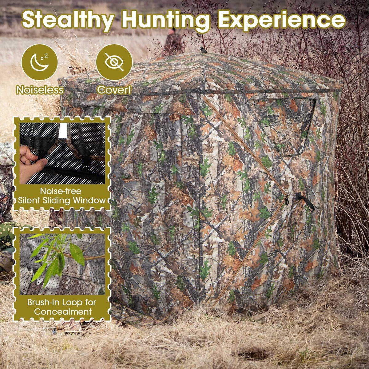 2-3 Person 270° See-Through Pop-Up Hunting Blind