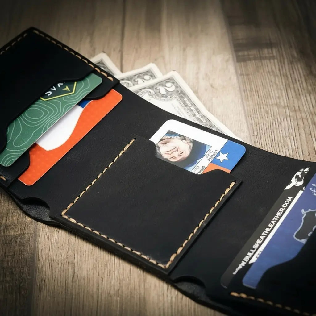 Handmade Full-Grain Leather Trifold Wallet for Men — The Trinity Trifold Wallet