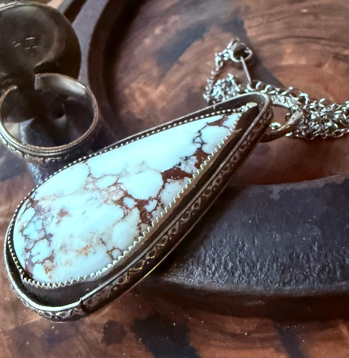 Wild Horse Stone Ring & Pendant Set by Bootleg Silver Co – view 5
