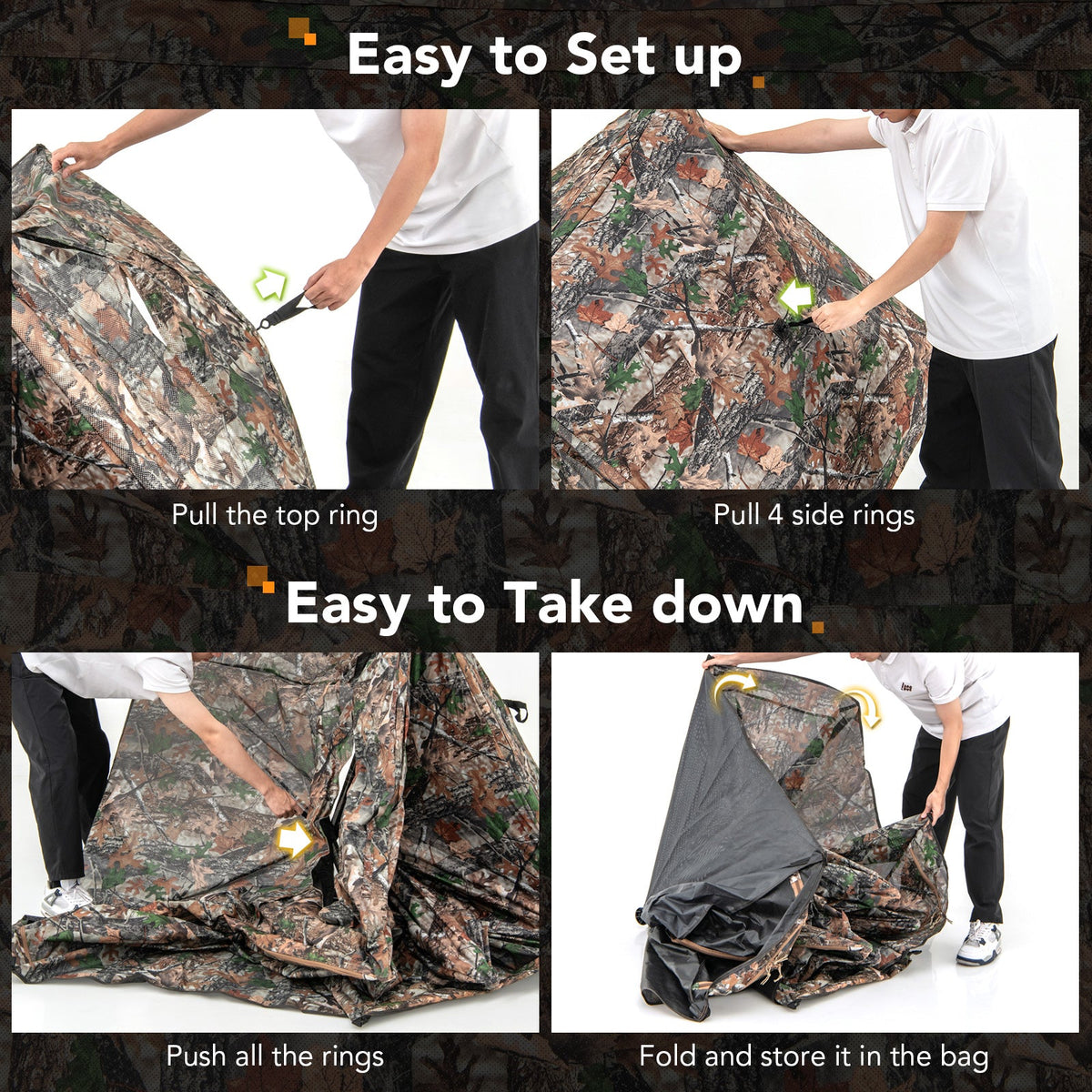 hunting blind set up and take down examples with pictures