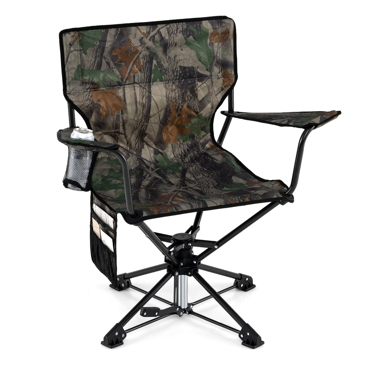 360° Swivel Hunting Chair – Portable Foldable Camo Chair