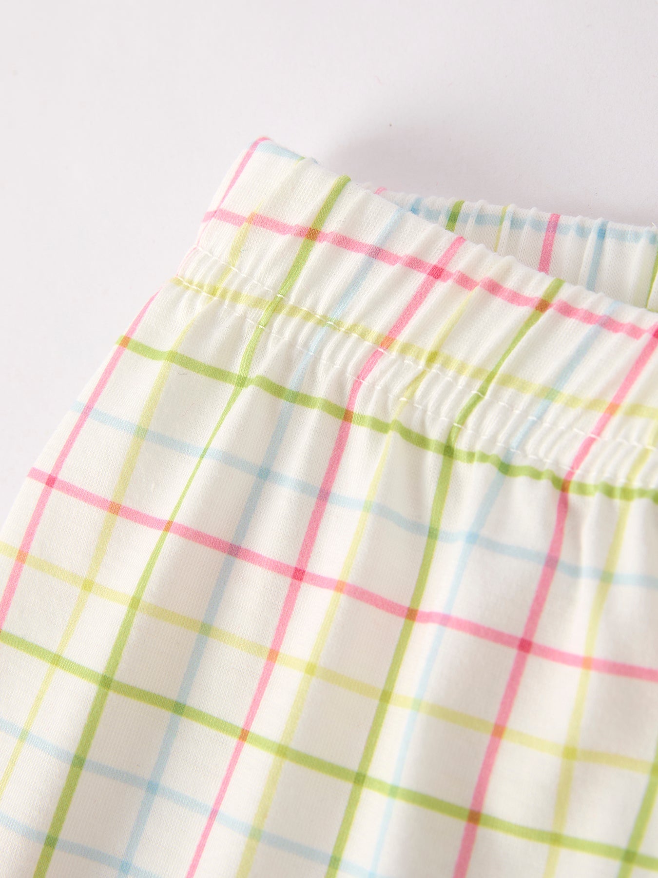 Back to School Pencil Smock Embroidered Plaid Set
