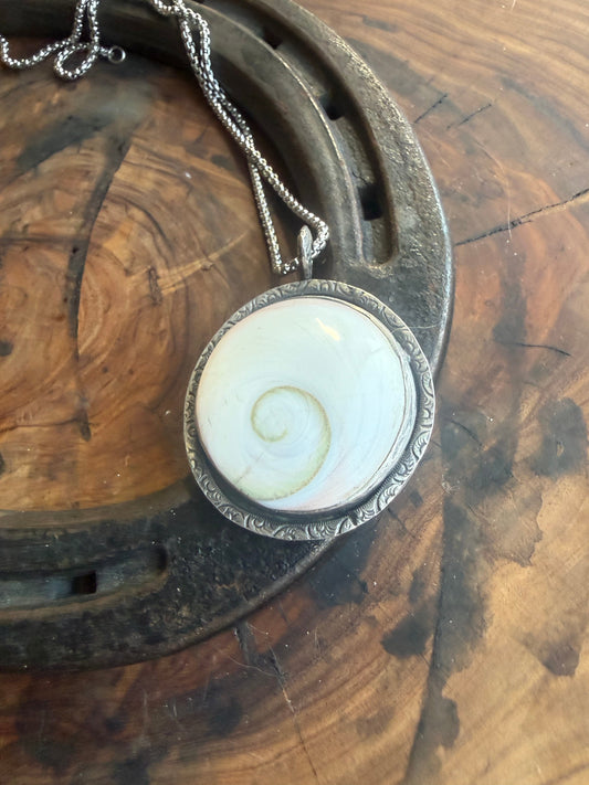 Shiva Shell Shadowbox Pendant by Bootleg Silver Co – view 2