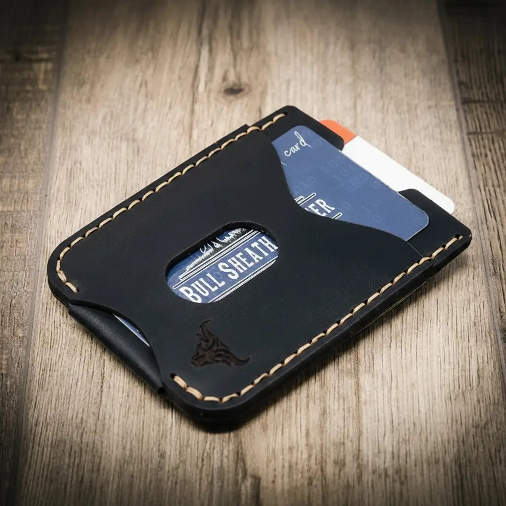 Handmade Full-Grain Leather Money Clip Wallet for Men — The Keller Money Clip