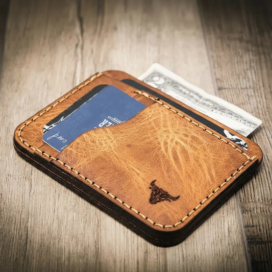Handmade Full-Grain Leather Minimalist Wallet for Men — Mansfield Minimalist Wallet