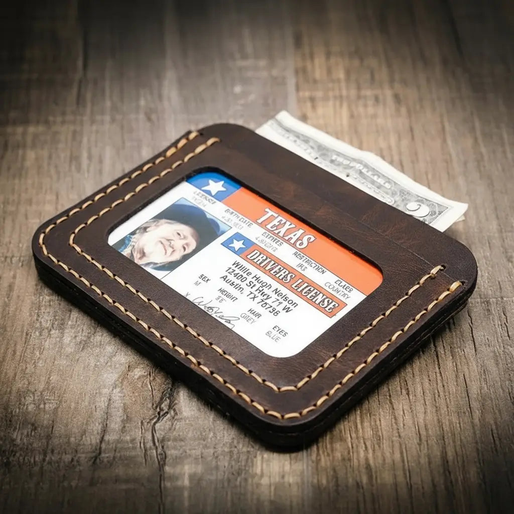 Handmade Full-Grain Leather Minimalist Wallet for Men — Mansfield Minimalist Wallet