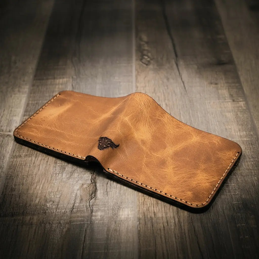 Handmade Full-Grain Leather Bifold Wallet for Men — Big Bend Bifold Wallet