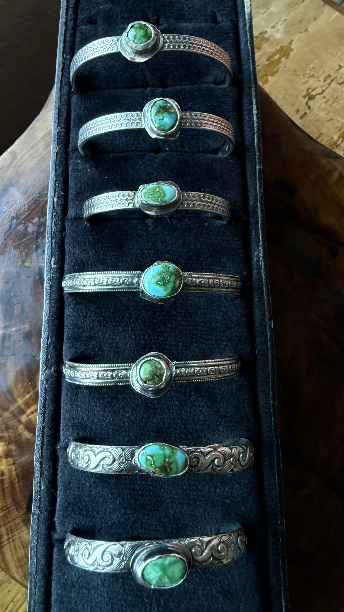 Sonoran Turquoise Sterling Silver Cuff Bracelet by Bootleg Silver Co – view 8