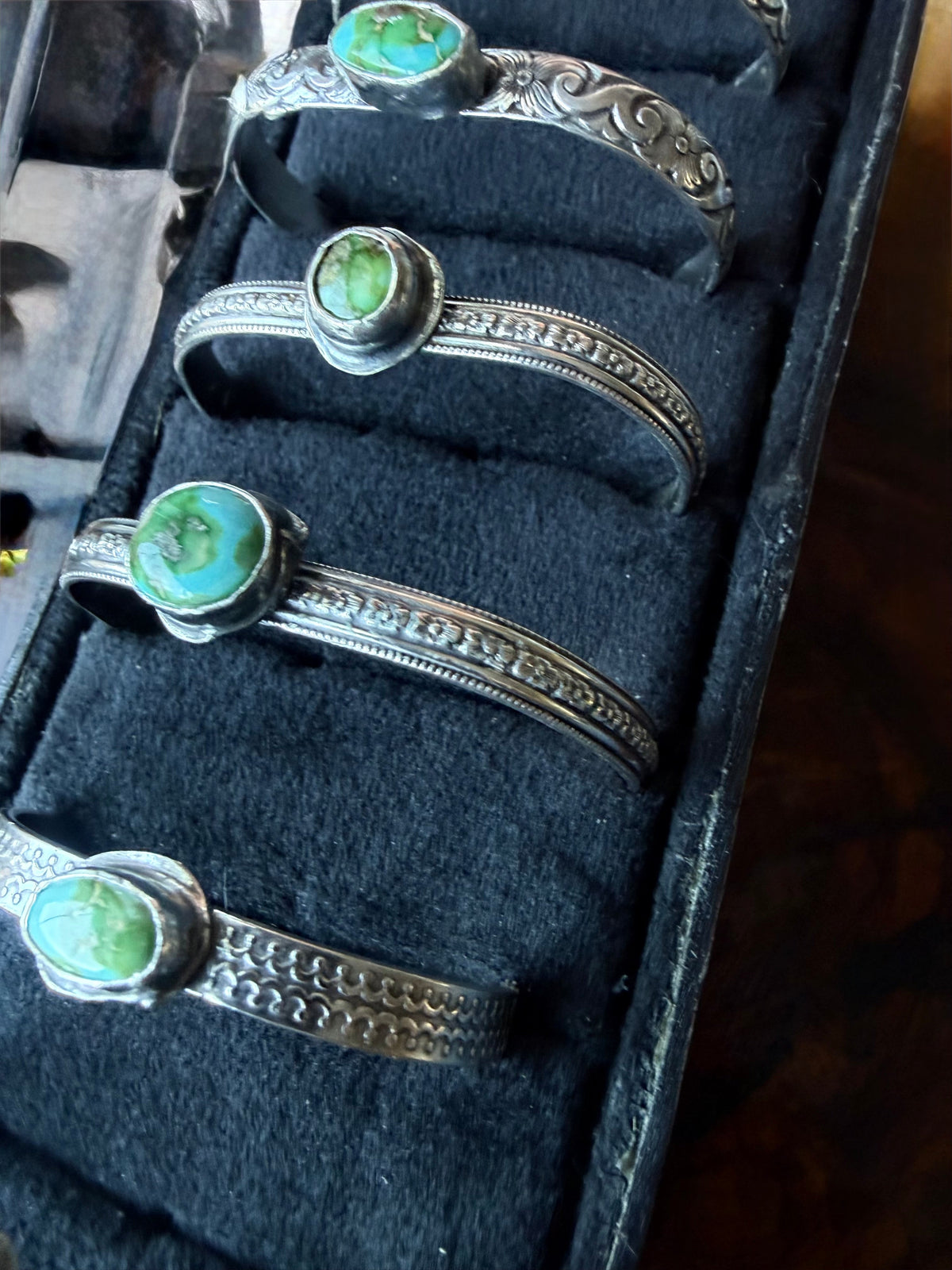Sonoran Turquoise Sterling Silver Cuff Bracelet by Bootleg Silver Co – view 9