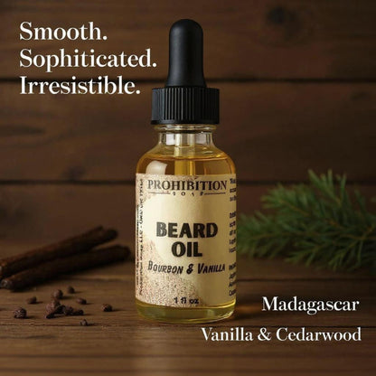 Prohibition Soap's - Bourbon & Vanilla Beard Oil