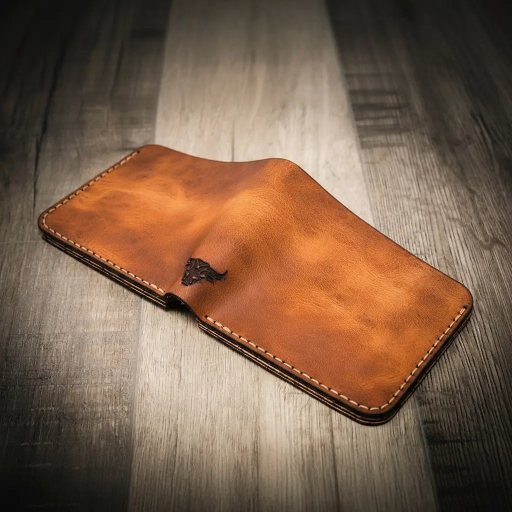 Handmade Full-Grain Leather Bifold Wallet for Men — Big Bend Bifold Wallet
