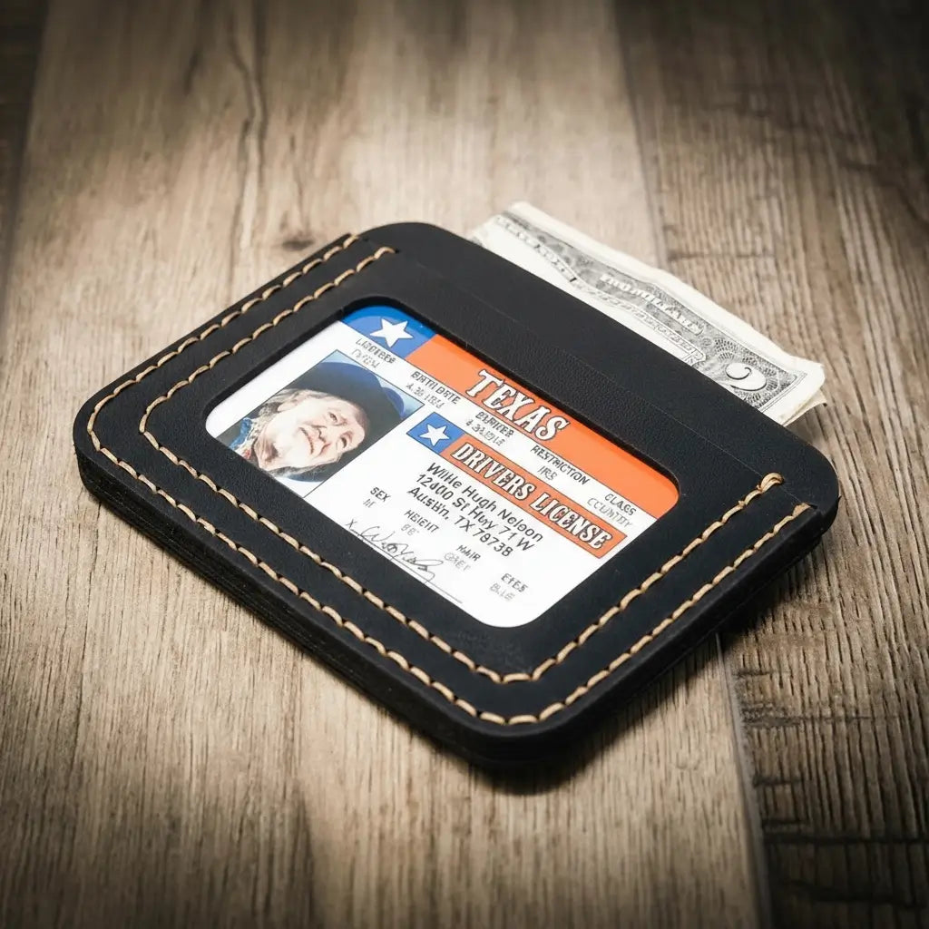 Handmade Full-Grain Leather Minimalist Wallet for Men — Mansfield Minimalist Wallet