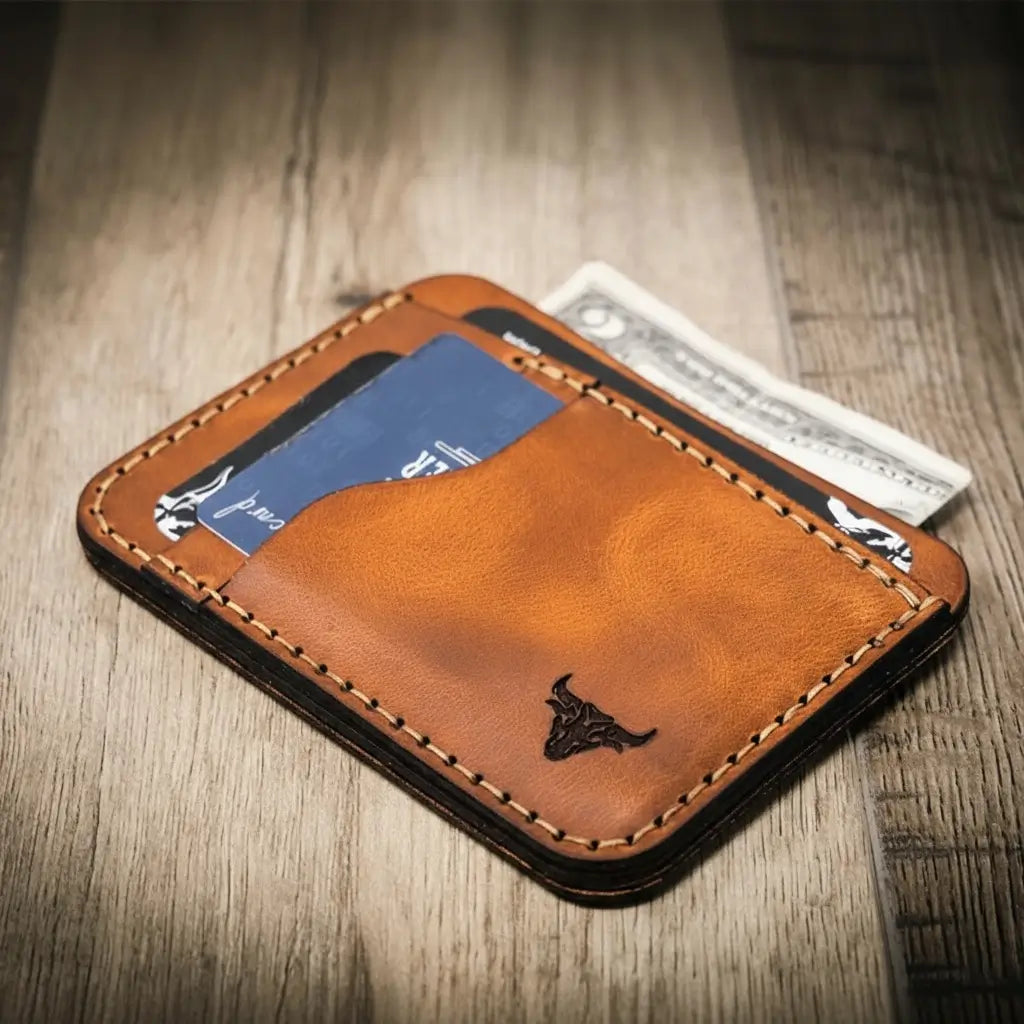 Handmade Full-Grain Leather Minimalist Wallet for Men — Mansfield Minimalist Wallet