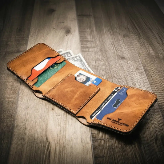 Handmade Full-Grain Leather Trifold Wallet for Men — The Trinity Trifold Wallet