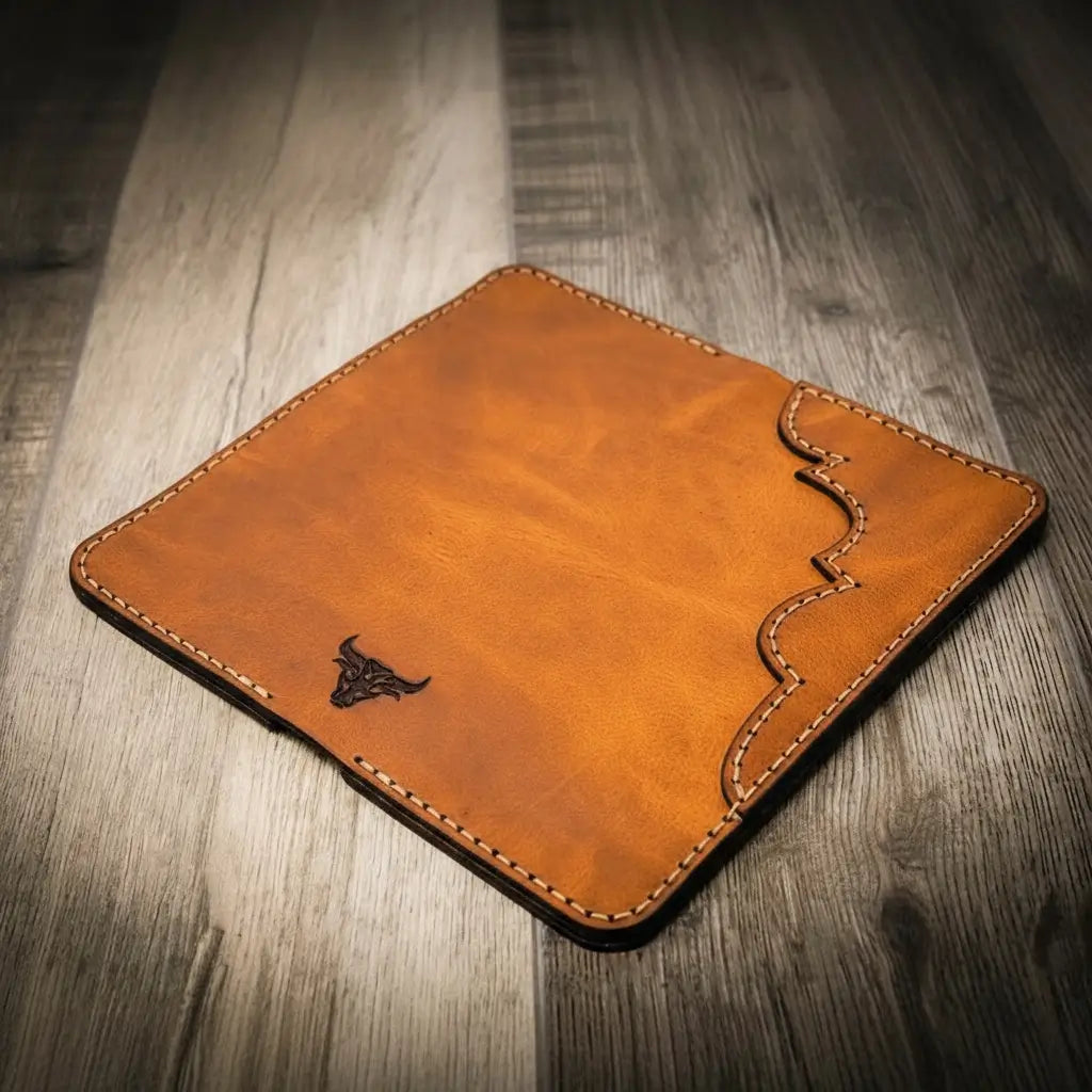 Handmade Full-Grain Leather Long Wallet for Men — Western Long Wallet