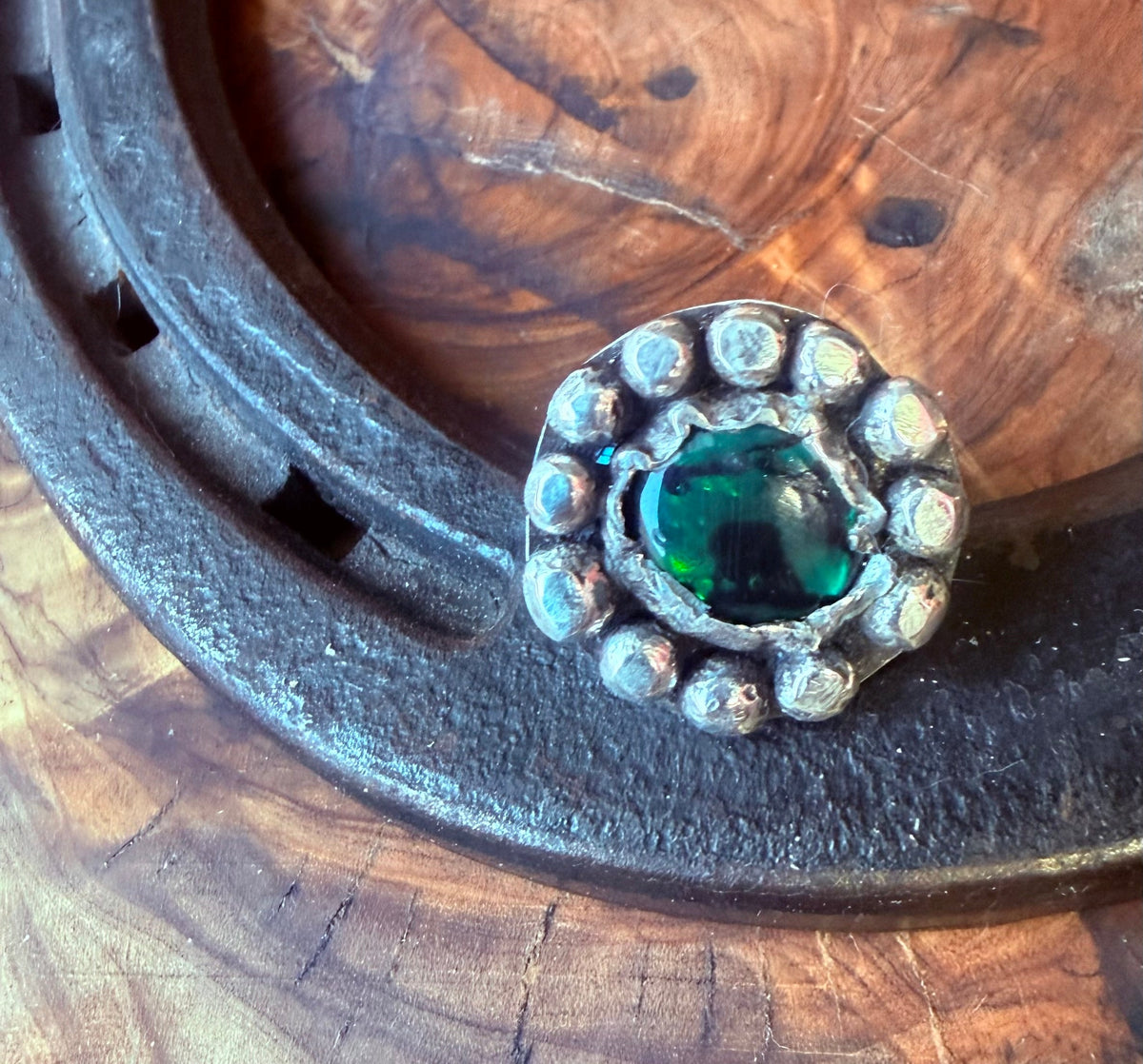 Dorothy Series | Vibrant Green Abalone Shell Cocktail Ring