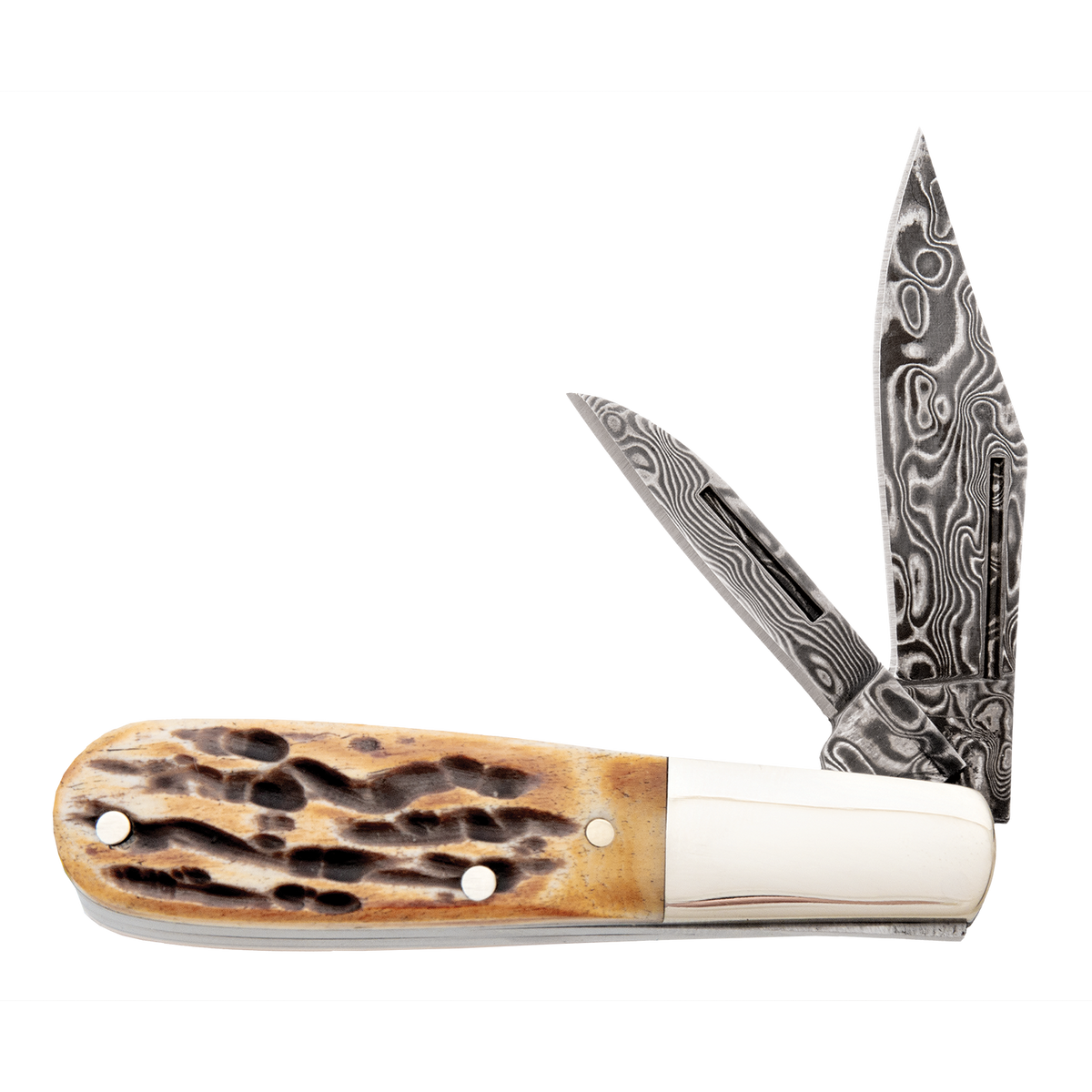 Bear & Son Baby Barlow Damascus Pocket Knife view 4