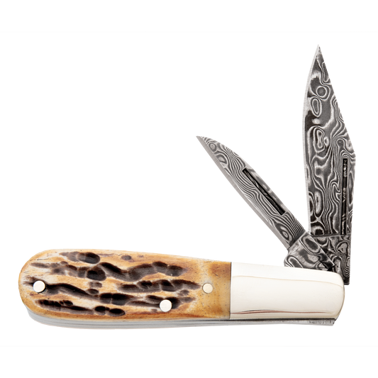 Bear & Son Baby Barlow Damascus Pocket Knife view 4