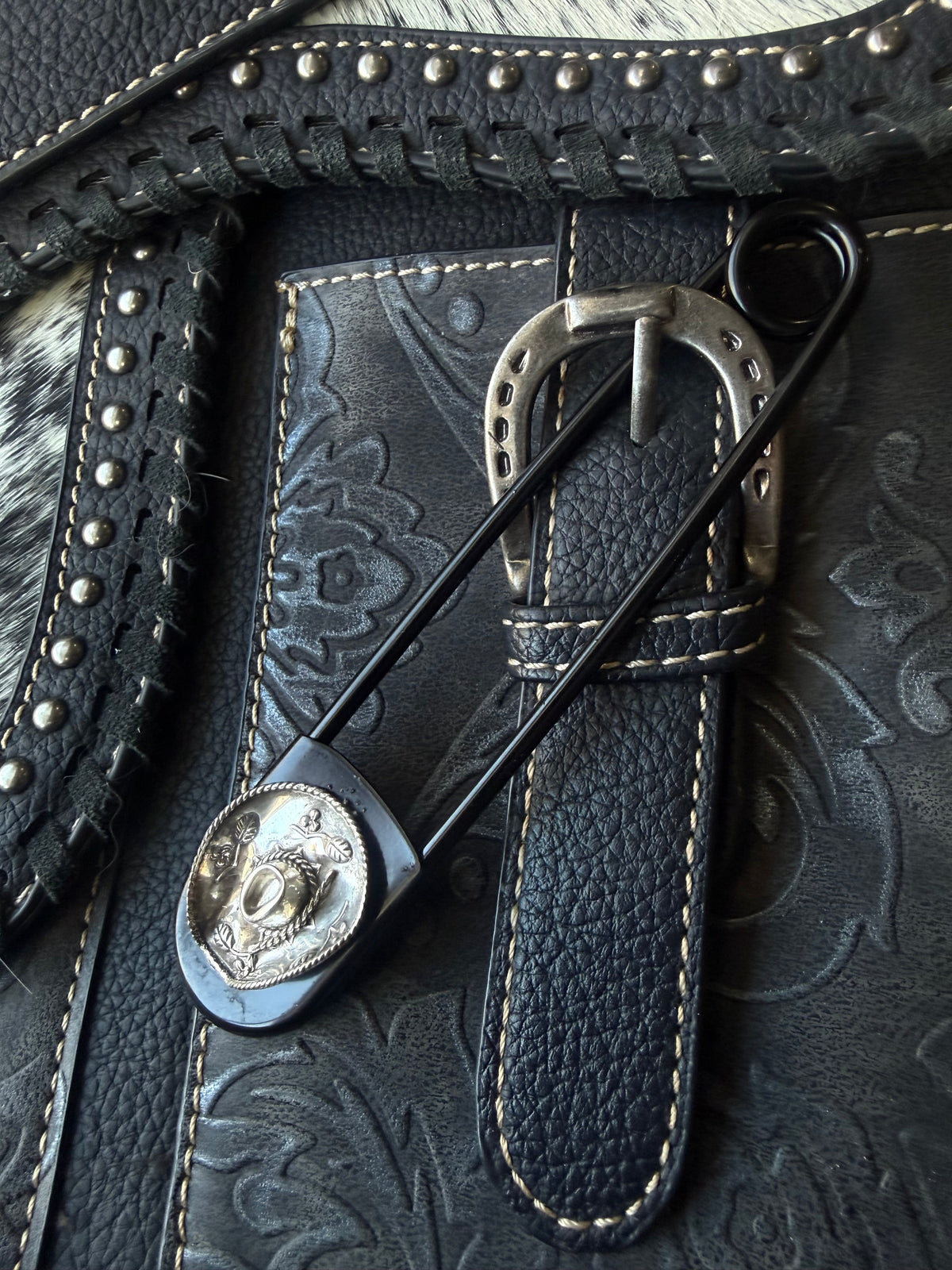 Cowgirl Hat Jumbo Hat Pin by Bootleg Silver Co – view 3