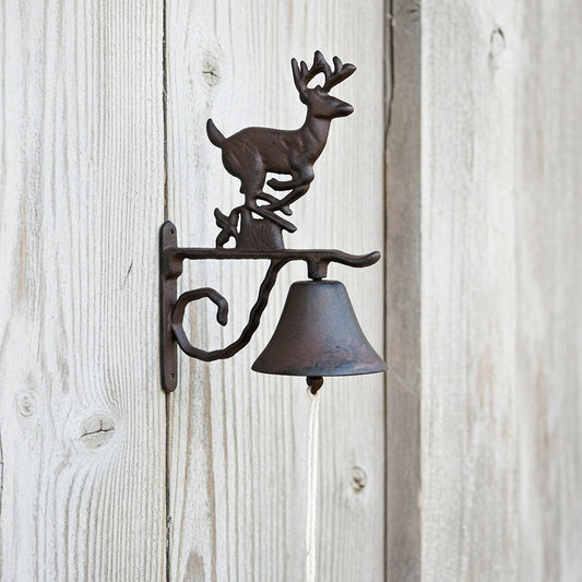 Cast Iron Deer Door Bell - Rustic Woodland Entry Chime