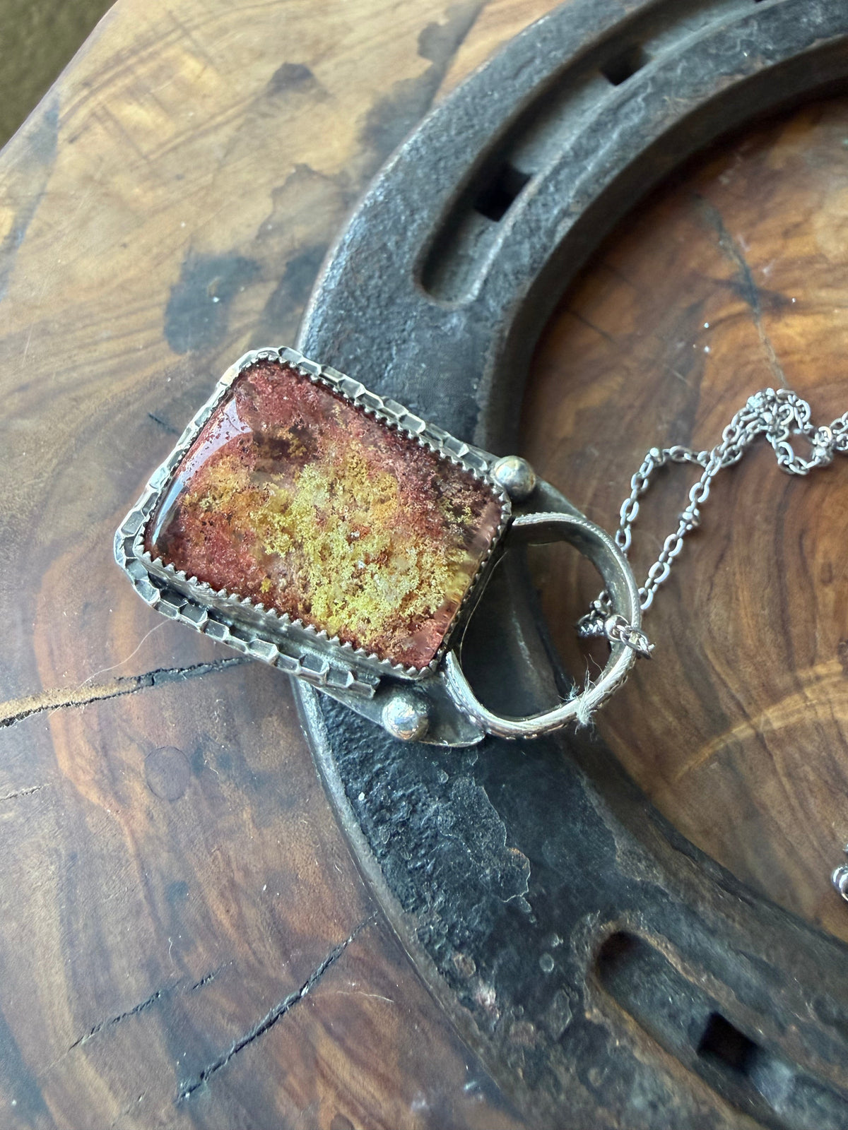 Garden Quartz Arizona Sunset Pendant by Bootleg Silver Co – view 4